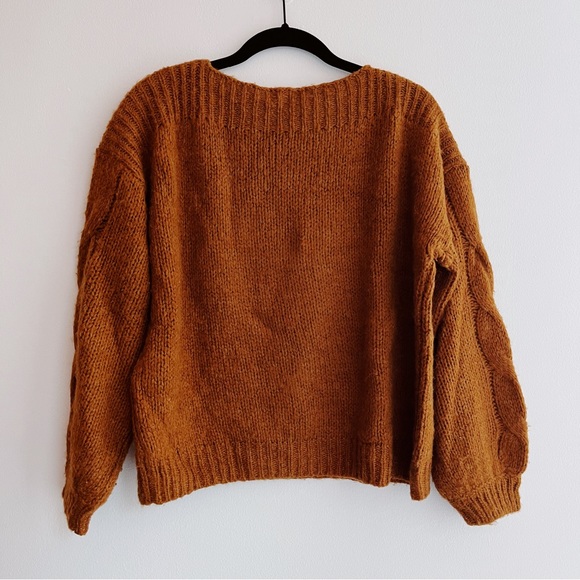 Madewell Cable Sleeve Boatneck Sweater - Picture 6 of 8